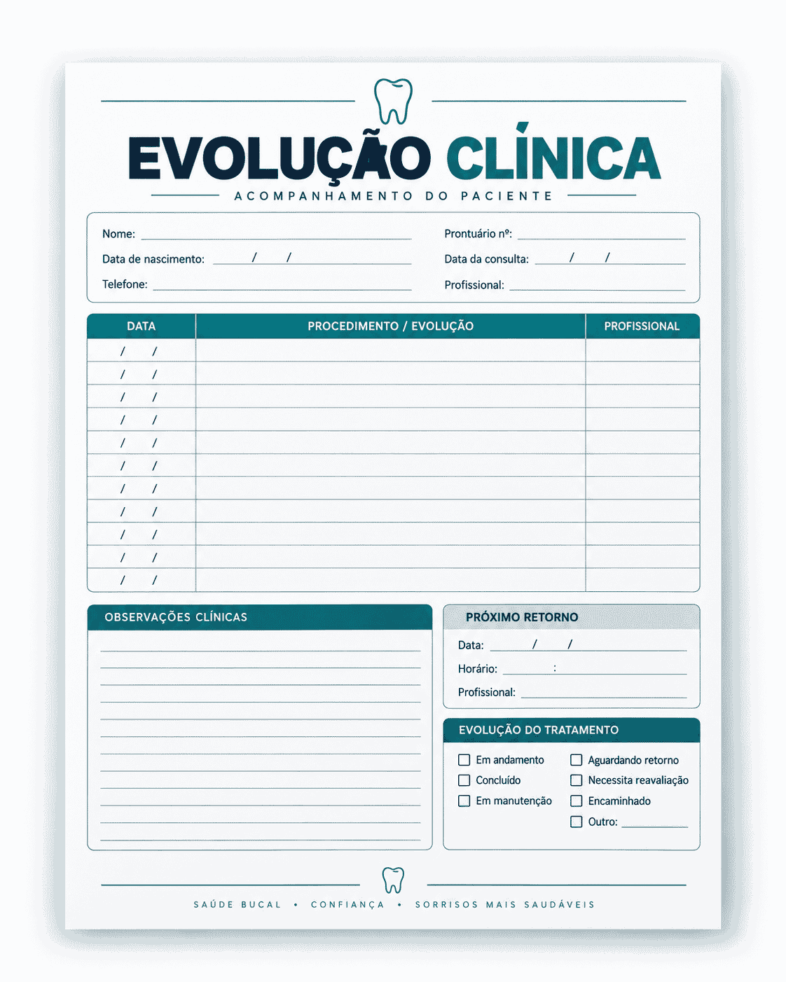 Exemplo de odontograma
